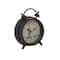 9&#x22; Vintage Black Metal Clock
